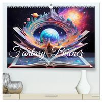 Produktbild: Fantasy-B&uuml;cher Sch&ouml;nheit des Universums (hochwertiger Premium Wandkalender 2026 DIN A2 quer), Kunstdruck in Hochglanz