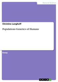 Produktbild: Populations Genetics of Humans
