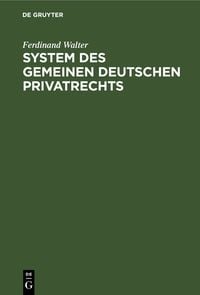 Produktbild: System des gemeinen deutschen Privatrechts