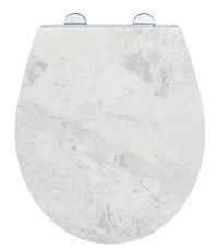 Produktbild: Premium WC-Sitz Mod. White Marble mit Relief, mit Absenkautomatik