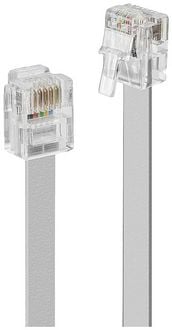 Produktbild: LINDY Telefon (analog) Anschlusskabel [1x RJ12-Stecker 6p6c - 1x RJ12-Stecker 6p6c] 5m Grau