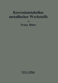 Produktbild: Korrosionstabellen metallischer Werkstoffe