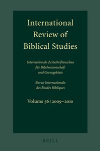 Produktbild: International Review of Biblical Studies, Volume 56 (2009-2010)
