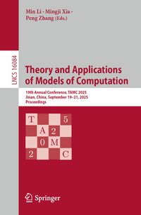 Produktbild: Theory and Applications of Models of Computation