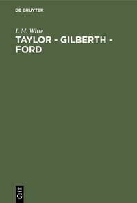 Produktbild: Taylor - Gilberth - Ford