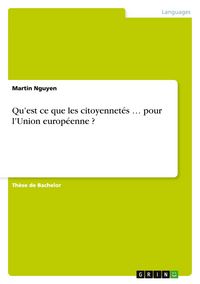 Produktbild: Qu'est ce que les citoyennet&eacute;s ... pour l'Union europ&eacute;enne ?