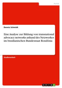 Produktbild: Eine Analyse zur Bildung von transnational advocacy networks anhand des Netzwerkes im brasilianischen Bundesstaat Rond&ocirc;nia