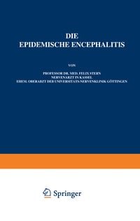 Produktbild: Die Epidemische Encephalitis