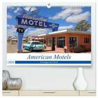 Produktbild: American Motels - Nostalgie mit Neon (hochwertiger Premium Wandkalender 2026 DIN A2 quer), Kunstdruck in Hochglanz