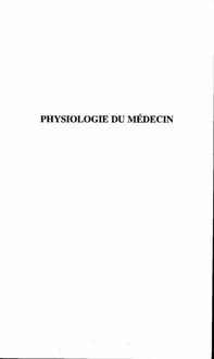 Produktbild: Physiologie Du Medecin