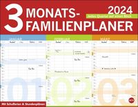 Bild vom Artikel 3-Monats-Familienplaner 2024. Familienkalender mit 3 Monats-Übersicht. Praktischer Familien-Wandkalender mit viel Platz zum Eintragen. 44 x 34 cm vom Autor 