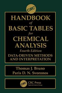 Produktbild: CRC Handbook of Basic Tables for Chemical Analysis