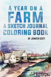 Produktbild: A Year On a Farm a Sketch Journal Coloring Book