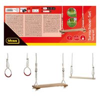 Produktbild: Idena Turnschaukel Set Brettschaukel Trapezschaukel Turnringe