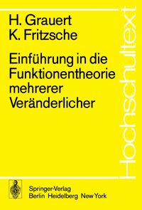 Produktbild: Einf&uuml;hrung in die Funktionentheorie mehrerer Ver&auml;nderlicher