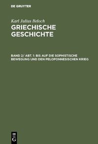 Produktbild: Bis auf die sophistische Bewegung und den peloponnesischen Krieg