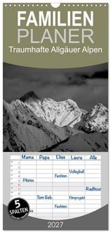Produktbild: Familienplaner 2027 - Traumhafte Allg&auml;uer Alpen mit 5 Spalten (Wandkalender, 21 x 45 cm) CALVENDO