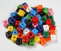 Produktbild: 100 Steckw&uuml;rfel 10-farbig 1,7cm