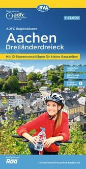 Produktbild: ADFC-Regionalkarte Aachen Dreil&auml;ndereck, 1:75.000, rei&szlig;- und wetterfest, mit kostenlosem GPS-Download der Touren via BVA-website oder Karten-App