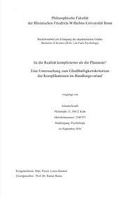 Produktbild: Ist die Realit&auml;t komplizierter als die Phantasie?