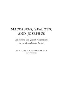 Produktbild: Maccabees, Zealots, and Josephus