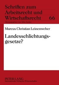 Produktbild: Landesschlichtungsgesetze?