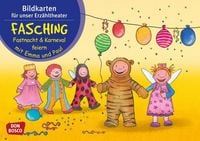 Produktbild: Fasching, Fastnacht & Karneval mit Emma und Paul. Kamishibai Bildkartenset.