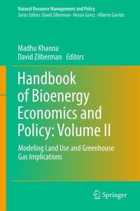 Produktbild: Handbook of Bioenergy Economics and Policy: Volume II