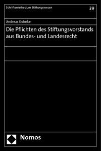Produktbild: Die Pflichten des Stiftungsvorstands aus Bundes- und Landesrecht