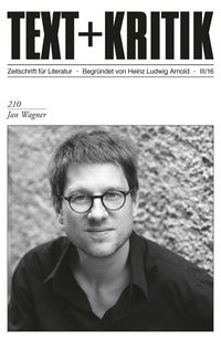 Produktbild: TEXT+KRITIK 210: Jan Wagner