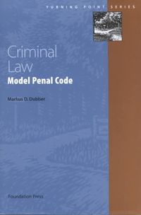 Produktbild: Criminal Law: Model Penal Code