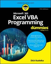 Produktbild: Microsoft 365 Excel VBA Programming For Dummies, 7 th Edition