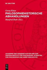 Produktbild: Philosophiehistorische Abhandlungen