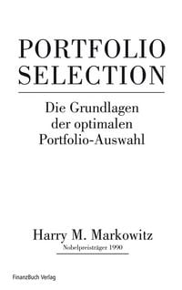 Produktbild: Portfolio Selection