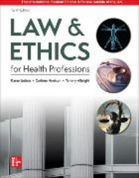 Produktbild: Judson, K: Law & Ethics for the Health Professions ISE