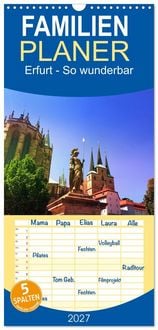 Produktbild: Familienplaner 2027 - Erfurt - So wunderbar mit 5 Spalten (Wandkalender, 21 x 45 cm) CALVENDO