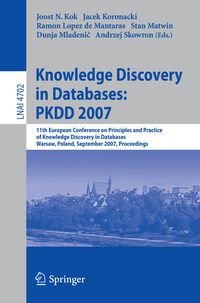 Produktbild: Knowledge Discovery in Databases: PKDD 2007