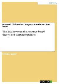Produktbild: The link between the resource based theory and corporate politics