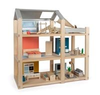 Produktbild: Puppenhaus Natur mit M&ouml;beln