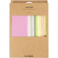 Produktbild: Creativ Company Bastelfilz, A4, Blatt 210x297 mm, Dicke 2 mm, Pastellfarben, 10 Stk