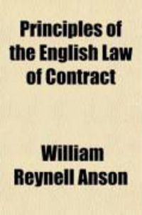 Produktbild: Principles of the English Law of Contract
