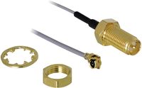 Bild vom Artikel Delock WLAN-Antennen Verlängerungskabel [1x IPEX-Stecker - 1x RP-SMA-Buchse] 20.00 cm Grau vergoldete Steckkontakte vom Autor 