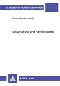 Produktbild: Umverteilung und Familienpolitik