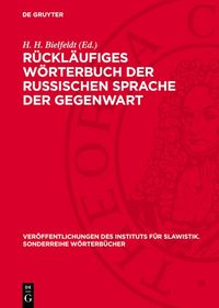 Produktbild: R&uuml;ckl&auml;ufiges W&ouml;rterbuch der russischen Sprache der Gegenwart