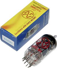 Produktbild: BTB Vertrieb ECC 81 = 12 AT 7 Elektronenr&ouml;hre Doppeltriode 100 V 3 mA Polzahl: 9 Sockel: Noval Inhalt 1 St.
