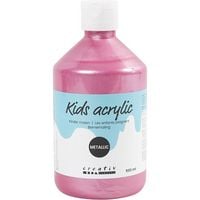 Produktbild: Creativ Company Acrylfarbe Metallic, Metallic, Rosa, 500 ml/ 1 Fl.