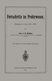 Produktbild: Fortschritte im Probirwesen