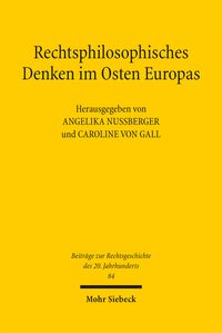 Produktbild: Rechtsphilosophisches Denken im Osten Europas