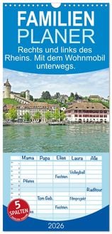 Produktbild: Familienplaner 2026 - Rechts und links des Rheins. Mit dem Wohnmobil unterwegs. mit 5 Spalten (Wandkalender, 21 x 45 cm) CALVENDO
