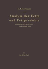Produktbild: Analyse der Fette und Fettprodukte